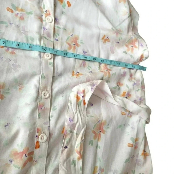 Cloth & stone Size L Button Up front Tiered Floral mini Dress Sleeveless NWOT - Picture 5 of 10
